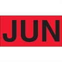 Picture of 3" x 6" - "JUN" (Fluorescent Red) Months of the Year Labels