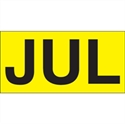 Picture of 3" x 6" - "JUL" (Fluorescent Yellow) Months of the Year Labels