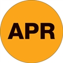 Picture of 1" Circle - "APR" (Fluorescent Orange) Months of the Year Labels
