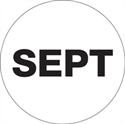 Picture of 1" Circle - "SEPT" (White) Months of the Year Labels