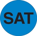 Picture of 1" Circle - "SAT" (Blue) Days of the Week Labels