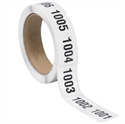 Picture of 1" x 1 1/2" (1001-1500) Consecutive Numbered Labels