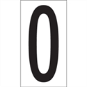Picture of 3 1/2" "0" Vinyl Warehouse Number Labels