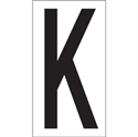 Picture of 3 1/2" "K" Vinyl Warehouse Letter Labels