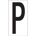 Picture of 3 1/2" "P" Vinyl Warehouse Letter Labels