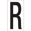 Picture of 3 1/2" "R" Vinyl Warehouse Letter Labels