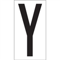 Picture of 3 1/2" "Y" Vinyl Warehouse Letter Labels