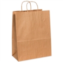 Picture of 13" x 7" x 17" Kraft Paper Shopping Bags