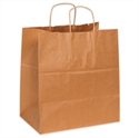 Picture of 14" x 10" x 15 1/2" Kraft Paper Shopping Bags