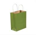 Picture of 8" x 4 1/2" x 10 1/4" Green Tea Tinted Shopping Bags