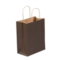 Picture of 8" x 4 1/2" x 10 1/4" Brown Tinted Shopping Bags