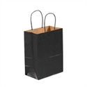 Picture of 8" x 4 1/2" x 10 1/4" Black Tinted Shopping Bags