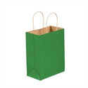 Picture of 8" x 4 1/2" x 10 1/4" Kelly Green Tinted Shopping Bags