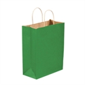 Picture of 10" x 5" x 13" Kelly Green Tinted Shopping Bags