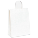 Picture of 10" x 5" x 13" White Paper Shopping Bags