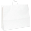 Picture of 24" x 7 1/4" x 18 3/4" White Paper Shopping Bags