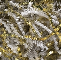 Picture of 10 lb. White and Gold Metallic Blend Crinkle Paper