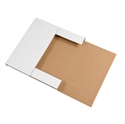Picture of 12 1/2" x 12 1/2" x 1" White Easy-Fold Mailers