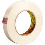 Picture for category <p>Tape is reinforced along it's length with continuous glass yarn filaments to give very high tensile strength.</p>
<ul>
<li>Transparent Scotchpro&trade; film backing provides excellent abrasion, moisture and scuff resistance.</li>
<li>Aggressive adhesive specifically formulated to provide balanced performance due to high adhesion and long term holding power.</li>
<li>6.6 Mil.</li>
<li>50 ounces per inch of width adhesion to steel.</li>
<li>3% elongation at break.</li>
<li>Polyester backing and rubber adhesive.</li>
<li>Data Sheet</li>
<li><a title="Filament tape dispenser" href="http://www.usapackaging.net/p/13328/1-plastic-filament-tape-dispenser"><strong>Filament Tape Dispensers</strong></a></li>
</ul>