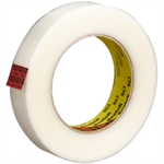 Picture for category <p>General purpose tape reinforced with continuous ribbing of polypropylene monofilaments for reliable strength.</p>
<ul>
<li>Specially formulated rubber resin adhesive bonds to metallic and fiberboard surfaces.</li>
<li>Clear backing allows bar codes, type and graphics to show through.</li>
<li>Moisture and scuff resistant.</li>
<li>30% elongation at break.</li>
<li>60 ounces per inch adhesion to steel.</li>
<li>Data Sheet</li>
<li>Filament Tape Dispensers</li>
</ul>