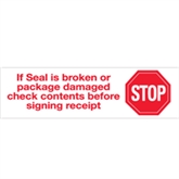 Picture of 2" x 110 yds. - "Stop If Seal Is Broken" Pre-Printed Carton Sealing Tape