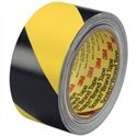 Picture of 2" x 36 yds. Black/Yellow 3M - 5702 Striped Vinyl Tape