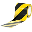 Picture of 4" x 36 yds. Black/Yellow Striped Vinyl Safety Tape