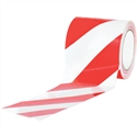 Picture of 4" x 36 yds. Red/White Striped Vinyl Safety Tape