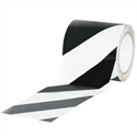 Picture of 4" x 36 yds. Black/White Striped Vinyl Safety Tape