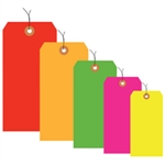 Picture for category <p>Bright fluorescent tags demand attention!</p>
<ul>
<li>Tags feature a 3/16" reinforced, tear resistant eyelet.</li>
<li>Wired with 12", 26 gauge wire.</li>
<li>Additional wire available stock number G2500.</li>
<li>Available in case quantities.</li>
</ul>