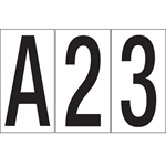 Picture for category <p>Mark location on racks, shelves and equipment.</p>
<ul style="list-style-type: square;">
<li>Strong, permanent adhesive backed vinyl labels.</li>
<li>All labels are 3 1/2 inches.</li>
<li>Convenient kits available with sets of numbers or letters.</li>
</ul>