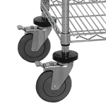 Picture for category <p>For use with Wire Shelving Starter Units.</p>
<ul style="list-style-type: square;">
<li>Mobilize wire shelving with <strong>polyurethane Swivel Casters</strong>.</li>
<li>Use <strong>Donut Bumpers</strong> to protect walls and help cushion impact.</li>
</ul>