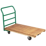 Wood Platform Carts Picture for category <p>Strong hardwood deck withstands your toughest tasks.</p>
<ul style="list-style-type: square;">
<li>Hardwood deck is kiln dried and sealed for moisture resistance.</li>
<li>Extra sturdy triple cross-brace handle.</li>
<li>Pre-assembled platform.</li>
<li>2200 lb. load capacity.</li>
<li>Extra large, 8" diameter wheels, sold separately , are easily maneuverable. Caster Set includes: 2 swivel wheels and 2 rigid wheels.</li>
</ul>