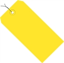 Picture of 3 1/4" x 1 5/8" Yellow 13 Pt. Shipping Tags - Pre-Wired