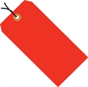 Picture of 2 3/4" x 1 3/8" Fluorescent Red 13 Pt. Shipping Tags - Pre-Strung