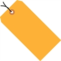 Picture of 4 1/4" x 2 1/8" Fluorescent Orange 13 Pt. Shipping Tags - Pre-Strung