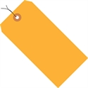 Picture of 5 1/4" x 2 5/8" Fluorescent Orange 13 Pt. Shipping Tags - Pre-Wired