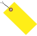 Picture of 4 3/4" x 2 3/8" Yellow Tyvek® Shipping Tags - Pre-Wired