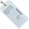 Picture of 4 3/4" x 2 3/8" - "Accepted (Blue)" Inspection Tags - Pre-Strung