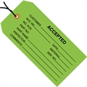 Picture of 4 3/4" x 2 3/8" - "Accepted (Green)" Inspection Tags - Pre-Strung