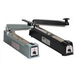 Picture for category <p>Adjustable timer on these impulse sealers allows perfect seals for a wide variety of poly thicknesses.</p>
<ul>
<li>To create a seal, place bag or tubing between seal bars, press down and release.</li>
<li>Sealer will work on up to 6 Mil poly.</li>
<li>Service kits containing 2 heating elements and 2 PTFE glass cloth tape strips are available for each sealer.</li>
</ul>