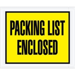 4 1/2" x 5 1/2" Yellow-"Packing List Enclosed" Envelopes Picture for category <p>Pressure sensitive packing list envelopes secure and protect documents that are attached to the outside of shipments.</p>
<ul>
<li>Full face, colored Packing List Envelopes are pre-printed with "<strong><a title="Packing list enclosed labels" href="http://www.usapackaging.net/p/2937/2-x-3-packing-list-enclosed-fluorescent-red-labels">Packing List Enclosed</a></strong>" on heavy 2 Mil poly.</li>
<li>Hot melt adhesive backing provides strong adhesion to paper and corrugated products.</li>
<li>Envelopes open along the first dimension.</li>
<li>1000 per case.</li>
</ul>