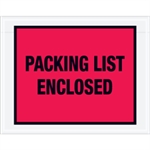 Picture for category <p>Pressure sensitive <strong>packing list envelopes</strong> secure and protect documents that are attached to the outside of shipments.</p>
<ul>
<li>Full face, colored Packing List Envelopes are pre-printed with "Packing List Enclosed" on heavy 2 Mil poly.</li>
<li>Hot melt adhesive backing provides strong adhesion to paper and <strong>corrugated products</strong>.</li>
<li>Envelopes open along the first dimension.</li>
<li>1000 per case.</li>
</ul>