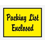 Picture for category <p>Pressure sensitive <strong>packing list envelopes </strong>secure and protect documents that are attached to the outside of shipments.</p>
<ul>
<li>Full face, colored Packing List Envelopes are pre-printed with "Packing List Enclosed" in script font on heavy 2 Mil poly.</li>
<li>Hot melt adhesive backing provides strong adhesion to paper and <strong>corrugated products</strong>.</li>
<li>Envelopes open along the first dimension.</li>
<li>1000 per case.</li>
</ul>