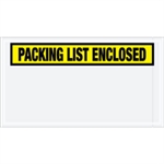 Picture for category <p>Pressure sensitive packing list envelopes secure and protect documents that are attached to the outside of shipments.</p>
<ul>
<li>Panel face, colored Packing List Envelopes are pre-printed with "Packing List Enclosed" on heavy 2 Mil poly.</li>
<li>Hot melt adhesive backing provides strong adhesion to paper and corrugated products.</li>
<li>Envelopes open along the first dimension.</li>
<li>1000 per case.</li>
</ul>