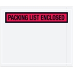 4 1/2" x 5 1/2" Red-"Packing List Enclosed" Envelopes Picture for category <p>Pressure sensitive packing list envelopes secure and protect documents that are attached to the outside of shipments.</p>
<ul>
<li>Panel face, colored Packing List Envelopes are pre-printed with "Packing List Enclosed" on heavy 2 Mil poly.</li>
<li>Hot melt adhesive backing provides strong adhesion to paper and corrugated products.</li>
<li>Envelopes open along the first dimension.</li>
<li>1000 per case.</li>
</ul>