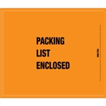 8 1/2" x 10" - Mil-Spec-"Packing List Enclosed" Envelopes Picture for category <p>Pressure sensitive packing list envelopes secure and protect documents that are attached to the outside of shipments.</p>
<ul>
<li>Full face, fluorescent orange Packing List Envelopes are pre-printed with "Packing List Enclosed" on heavy 2 Mil poly.</li>
<li>Meet government specification PPP-E-540-C, Class 1, Style 4.</li>
<li>Hot melt adhesive backing provides strong adhesion to paper and corrugated products.</li>
<li>Envelopes open along the first dimension.</li>
<li>1000 per case.</li>
</ul>