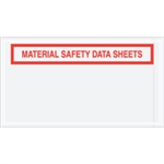 5 1/2" x 10"-"Material Safety Data Sheets" Envelopes Picture for category <p>Pressure sensitive envelopes secure and protect documents that are attached to the outside of shipments.</p>
<ul>
<li>Pre-printed with "Material Safety Data Sheet" information on heavy 2 Mil poly.</li>
<li>Hot melt adhesive backing provides strong adhesion to paper and corrugated products.</li>
<li>Envelopes open along the first dimension.</li>
<li>1000 per case.</li>
</ul>
