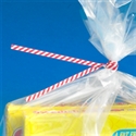 Picture of 9" x 5/32" Red Candy Stripe Paper Twist Ties