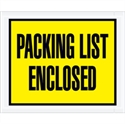 Picture of 4 1/2" x 5 1/2" Yellow "Packing List Enclosed" Envelopes